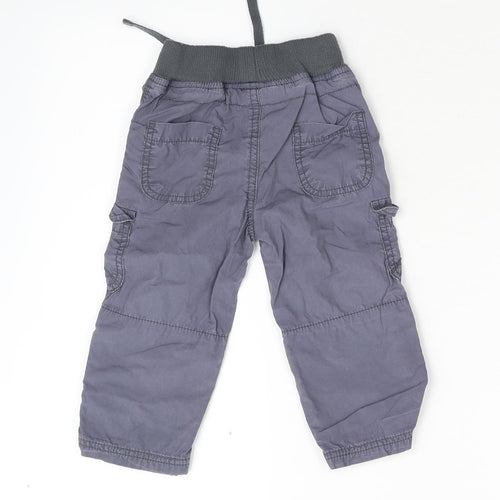George Baby Grey   Cargo Trousers Size 9-12 Months
