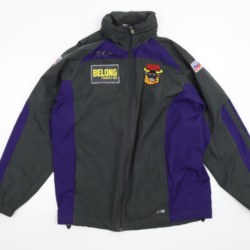 ISC Mens Grey   Overcoat Coat Size L  - Bradford Bulls Rugby League