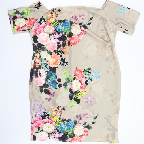 Joanna Hope Womens Beige Floral  Shift  Size 26