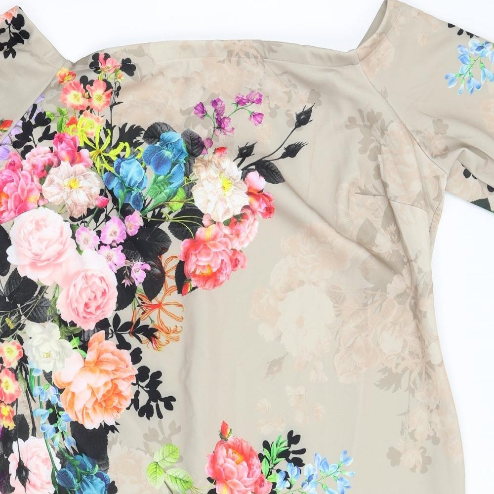 Joanna Hope Womens Beige Floral  Shift  Size 26