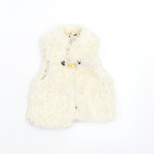Dunnes Girls Ivory  Fleece Gilet Waistcoat Size 2-3 Years