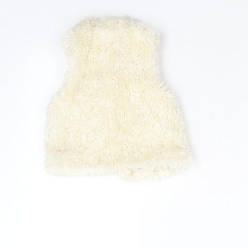 Dunnes Girls Ivory  Fleece Gilet Waistcoat Size 2-3 Years