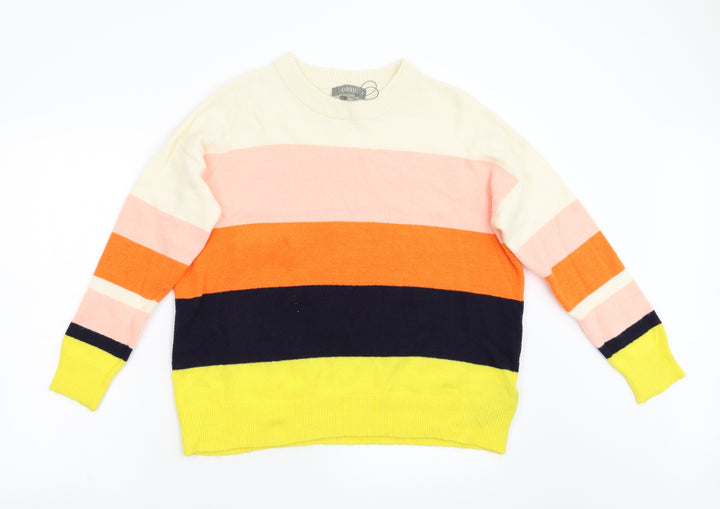 Oasis Womens Multicoloured Knit Pullover Jumper Size M