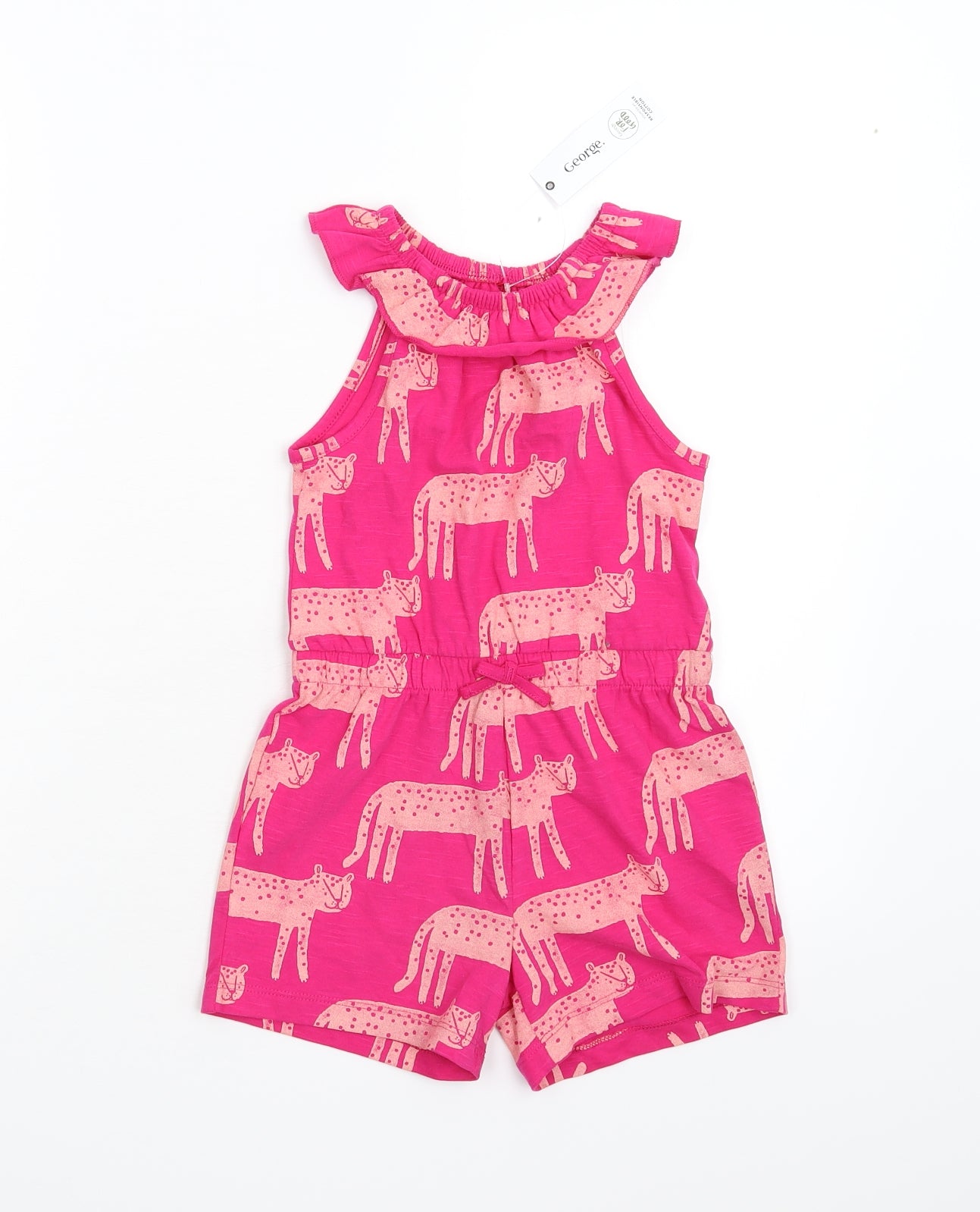George Girls Pink   Playsuit One-Piece Size 3-4 Years
