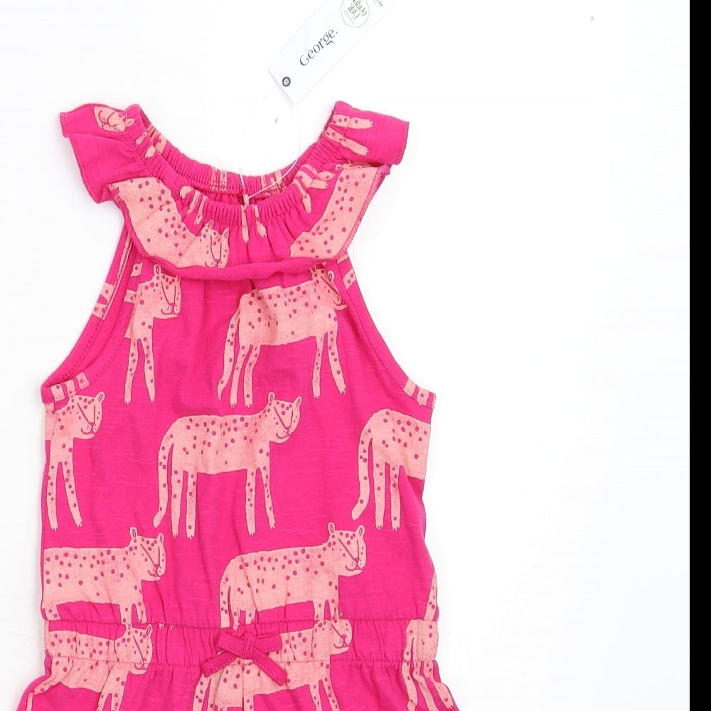 George Girls Pink   Playsuit One-Piece Size 3-4 Years
