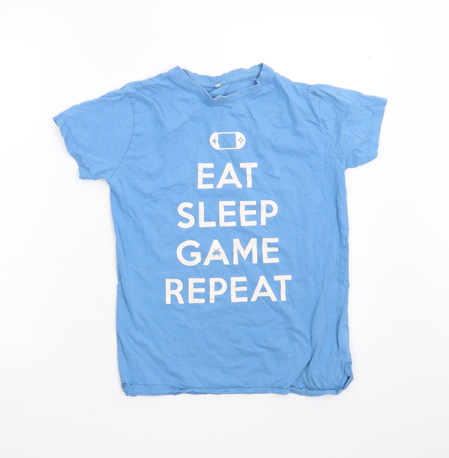 Urban Boys Blue   Basic T-Shirt Size 13-14 Years  - Eat Sleep Game Repeat