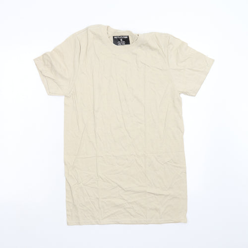 Pretty Little Thing Womens Beige   Basic T-Shirt Size S