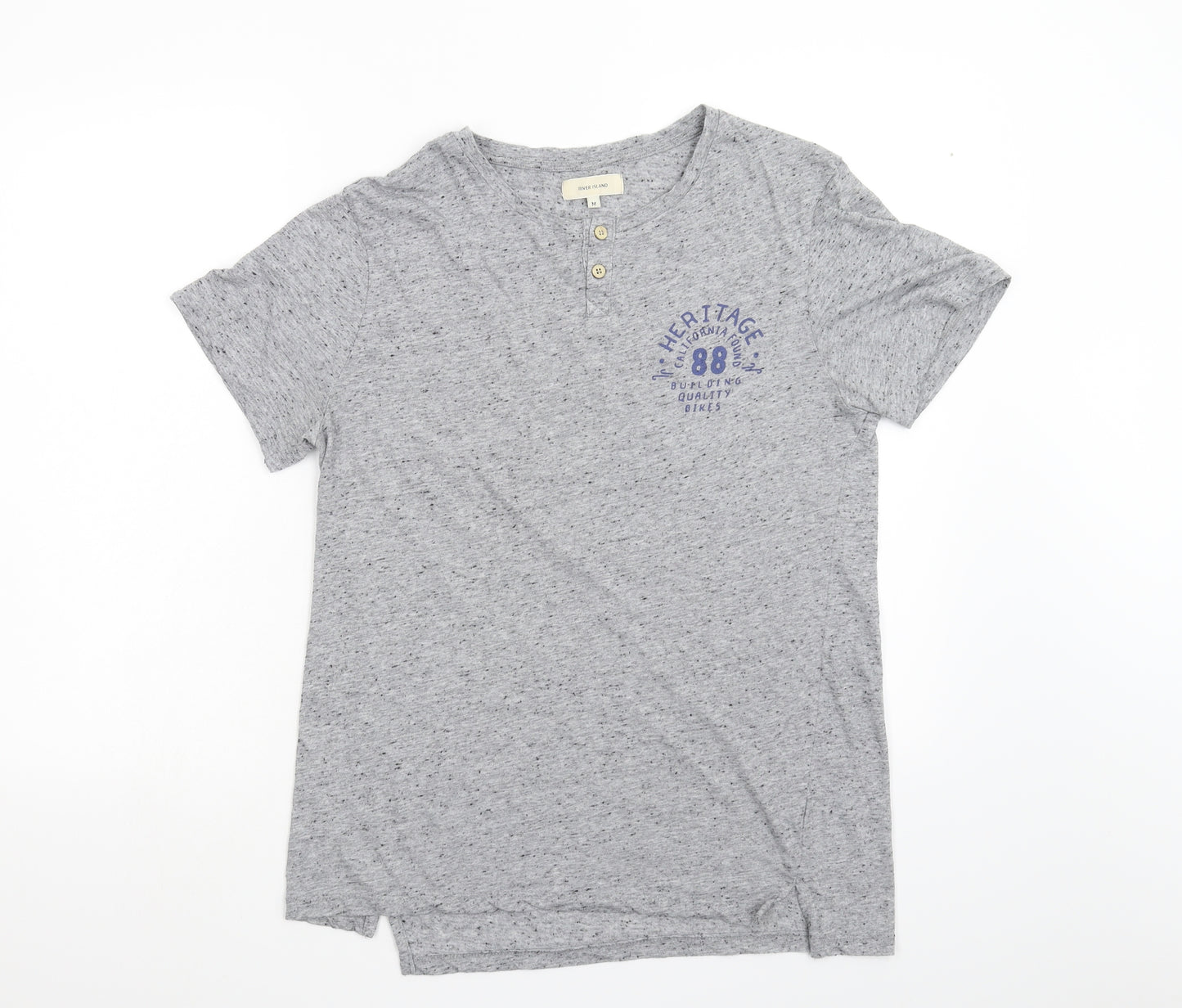 River Island Mens Grey    T-Shirt Size M