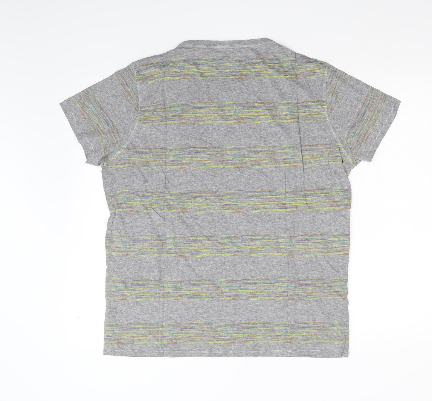 Twisted Soul Mens Grey Striped   T-Shirt Size XL