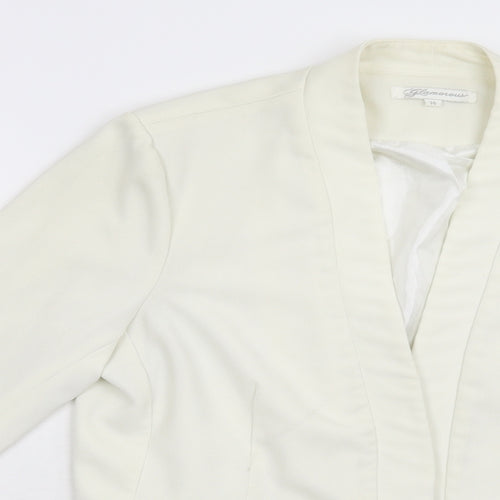 Glamorous Womens Ivory   Jacket Blazer Size 14