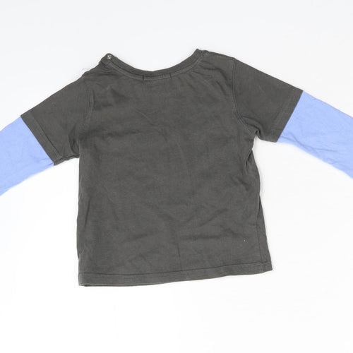 Charlie & Me Boys Grey   Basic T-Shirt Size 2 Years