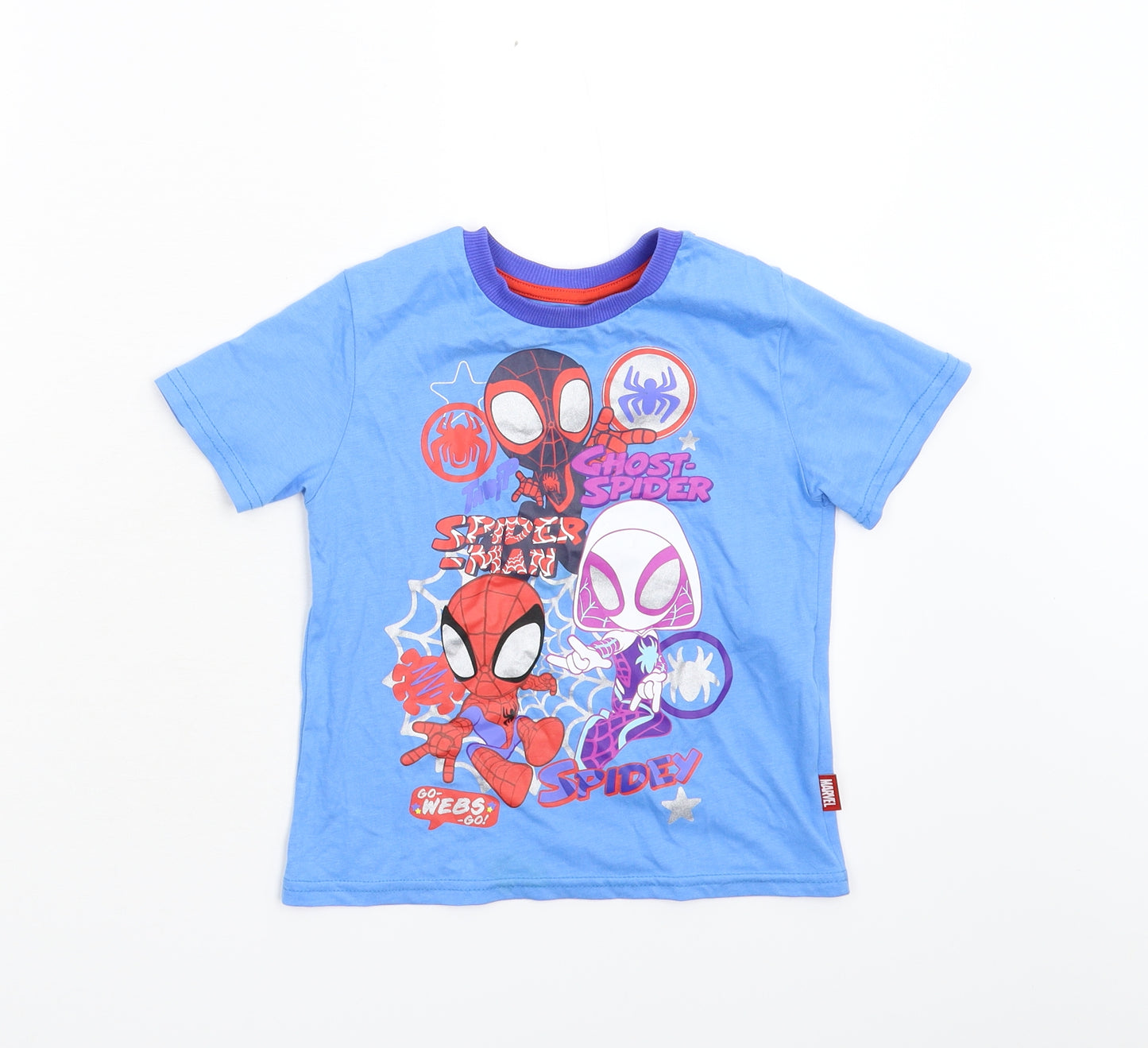 Disney Boys Blue   Basic T-Shirt Size 3 Years  - Marvel