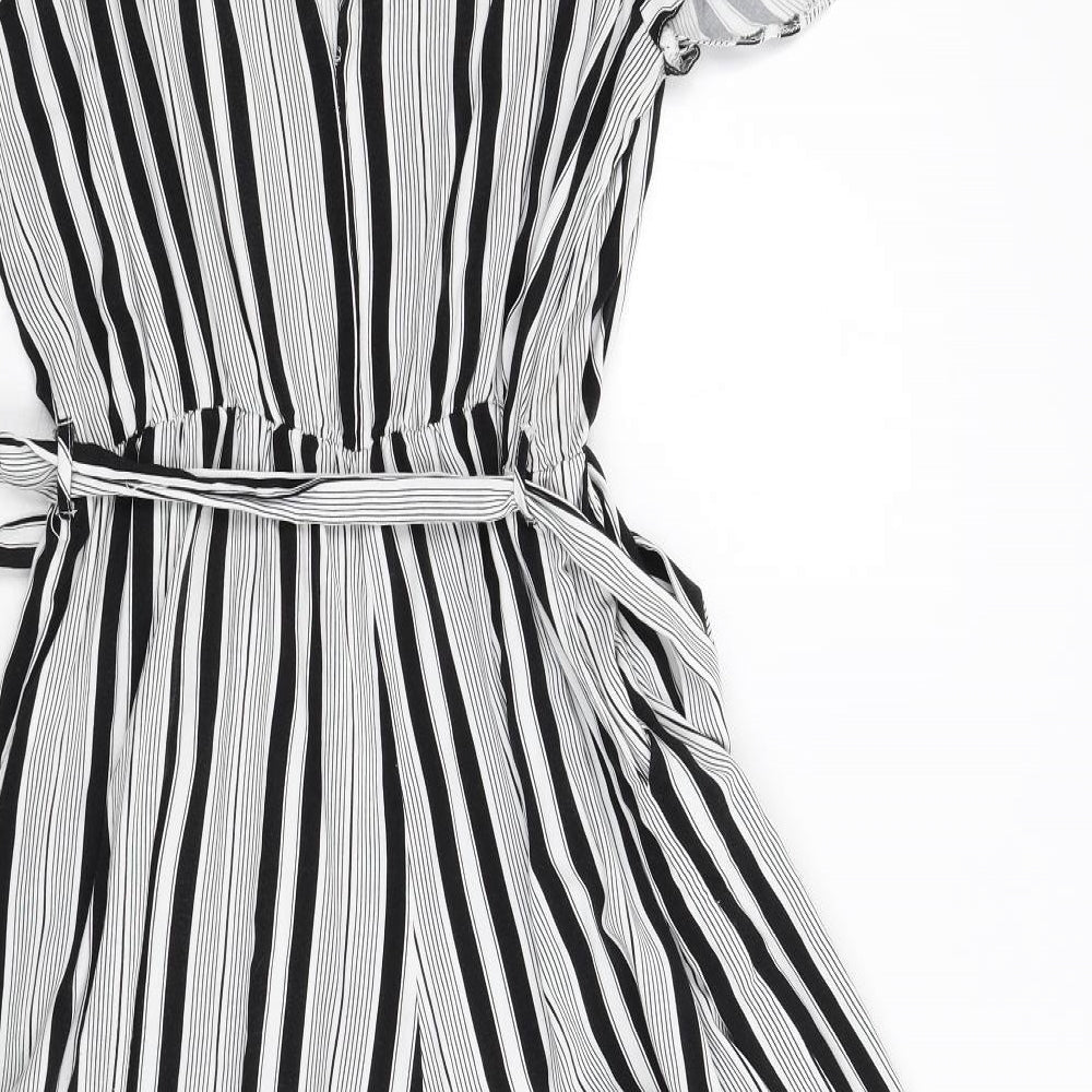 F&F Womens Multicoloured Striped  Jumpsuit One-Piece Size 16