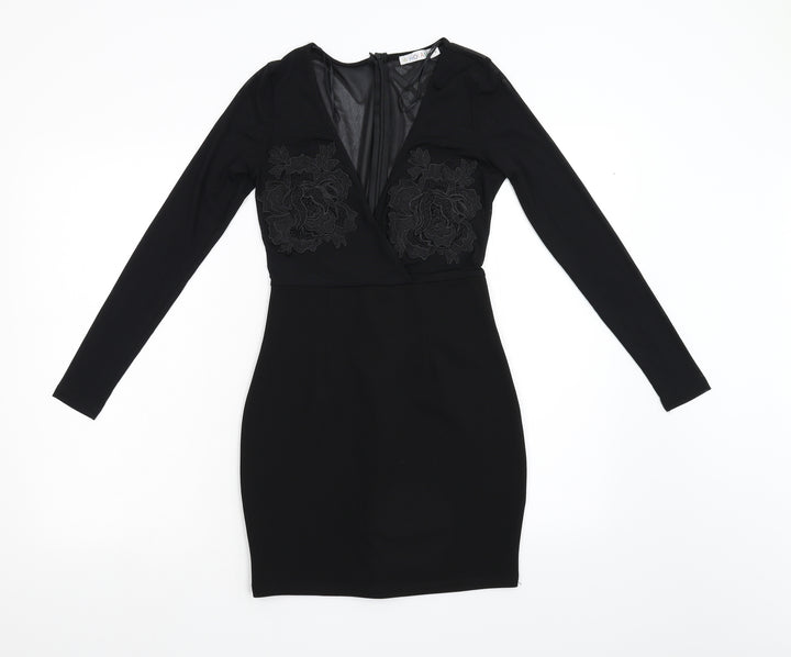 Who I Am Womens Black Bodycon Size 8