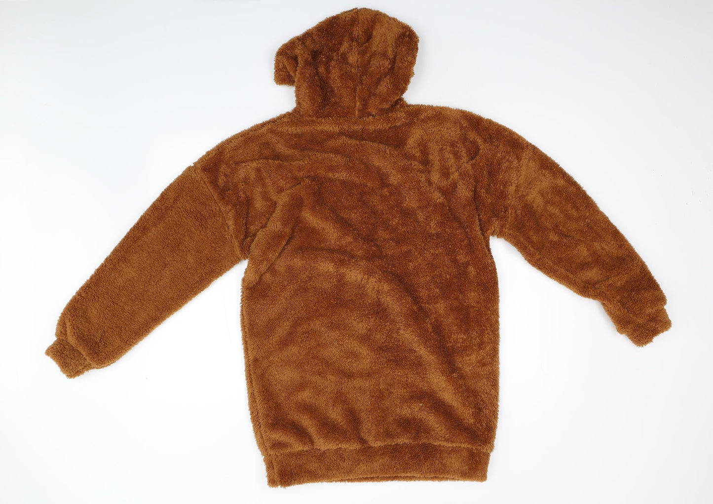 Pretty Little Thing Womens Brown  Fleece Pullover Hoodie Size 10