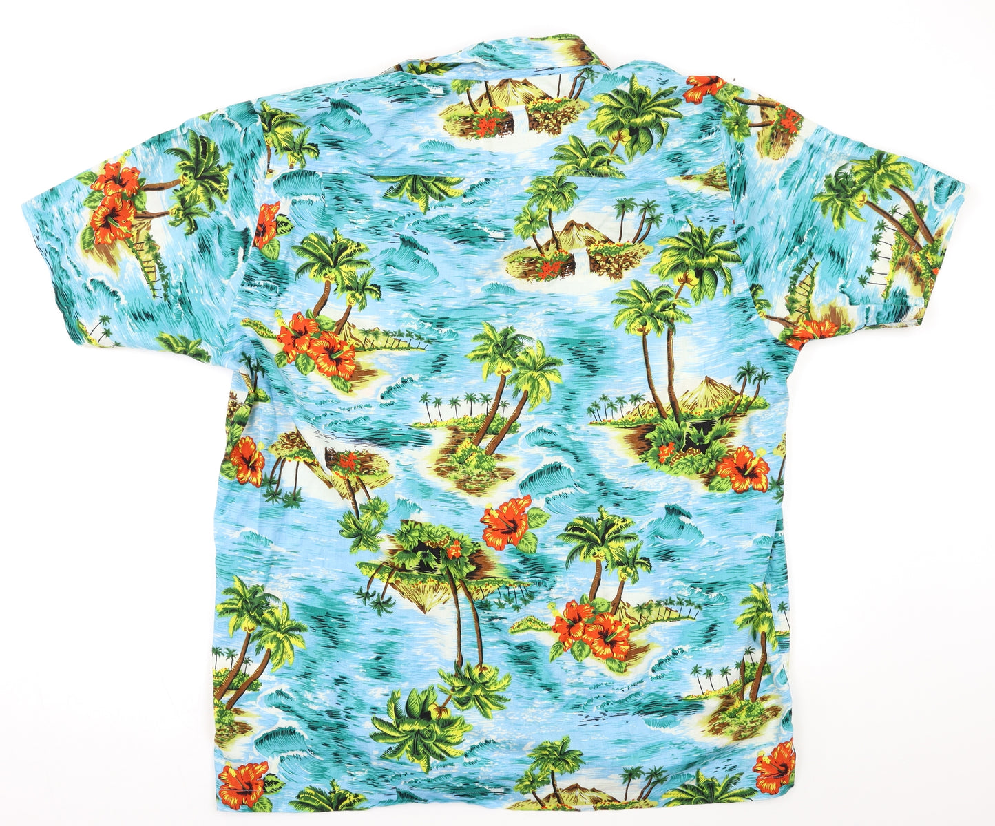 Easy Mens Multicoloured Floral   Button-Up Size L  - Hawaiian shirt