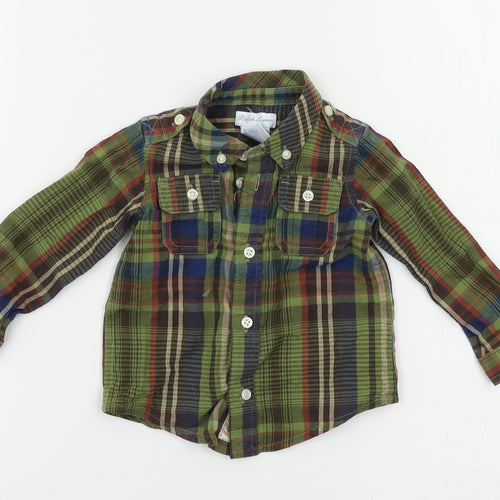 Polo Ralph Lauren Baby Green Check  Basic Button-Up Size 6-9 Months