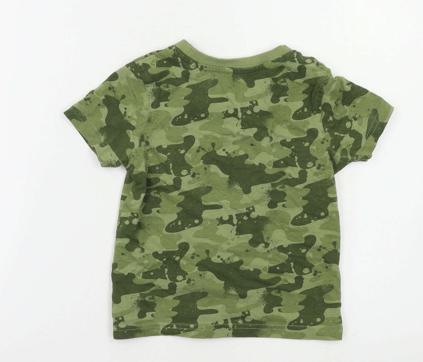 George Boys Green Camouflage  Basic T-Shirt Size 2-3 Years