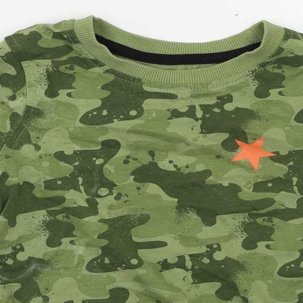 George Boys Green Camouflage  Basic T-Shirt Size 2-3 Years