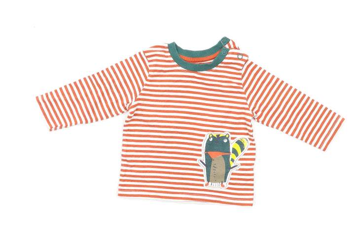 Nutmeg Baby Red Striped Pullover T-Shirt Size 3-6 Months