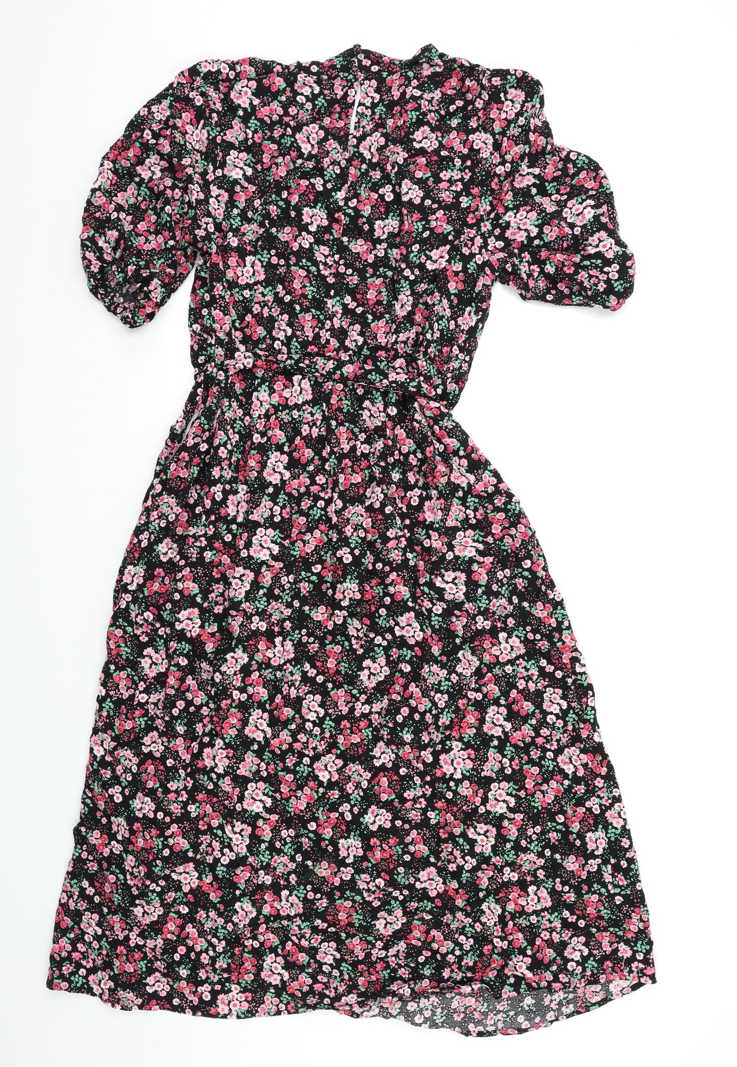 New Look Womens Multicoloured Floral  Wrap Dress  Size 12