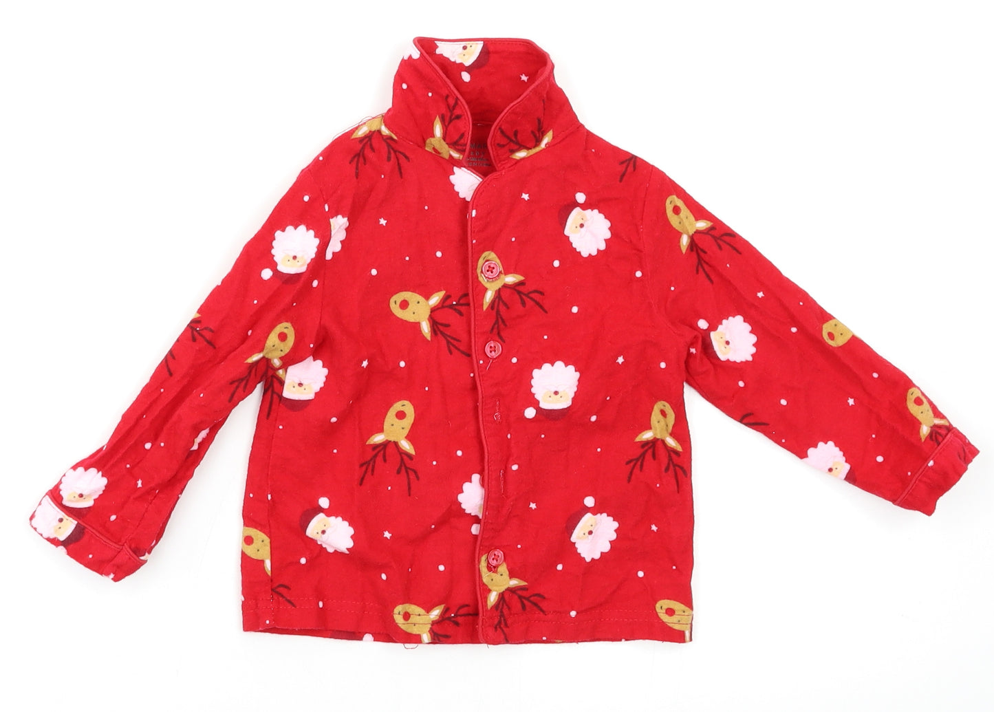 Primark Baby Red Geometric  Kimono Pyjama Set Size 12-18 Months  - Rudolph Christmas