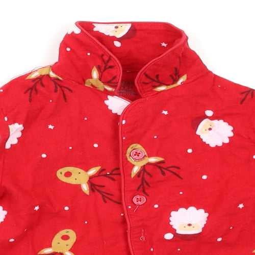 Primark Baby Red Geometric  Kimono Pyjama Set Size 12-18 Months  - Rudolph Christmas