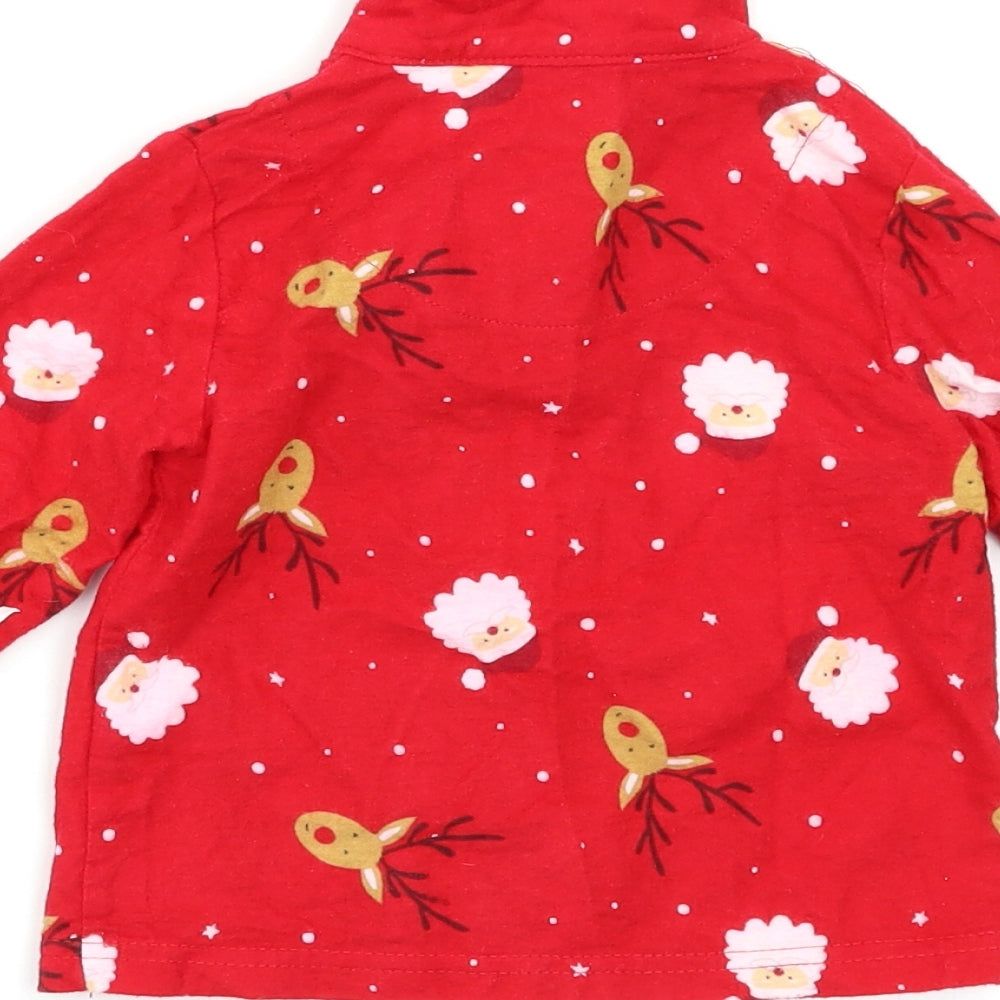 Primark Baby Red Geometric  Kimono Pyjama Set Size 12-18 Months  - Rudolph Christmas