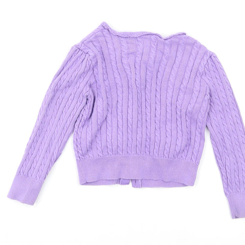Polo Ralph Lauren Girls Purple   Cardigan Jumper Size 3-4 Years
