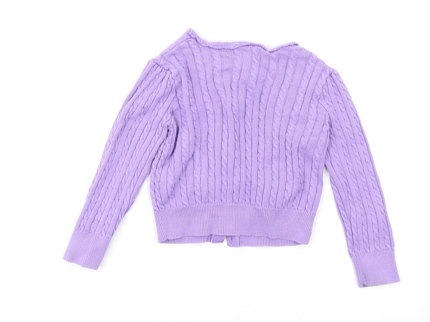 Polo Ralph Lauren Girls Purple   Cardigan Jumper Size 3-4 Years