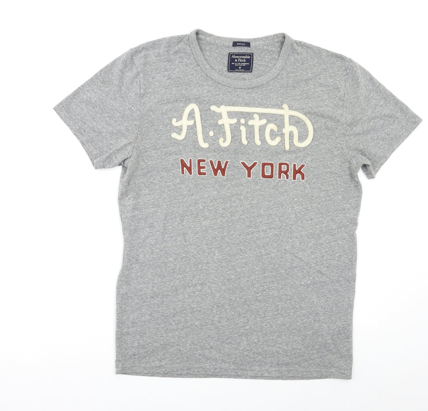 Abercrombie & Fitch Mens Grey    T-Shirt Size M