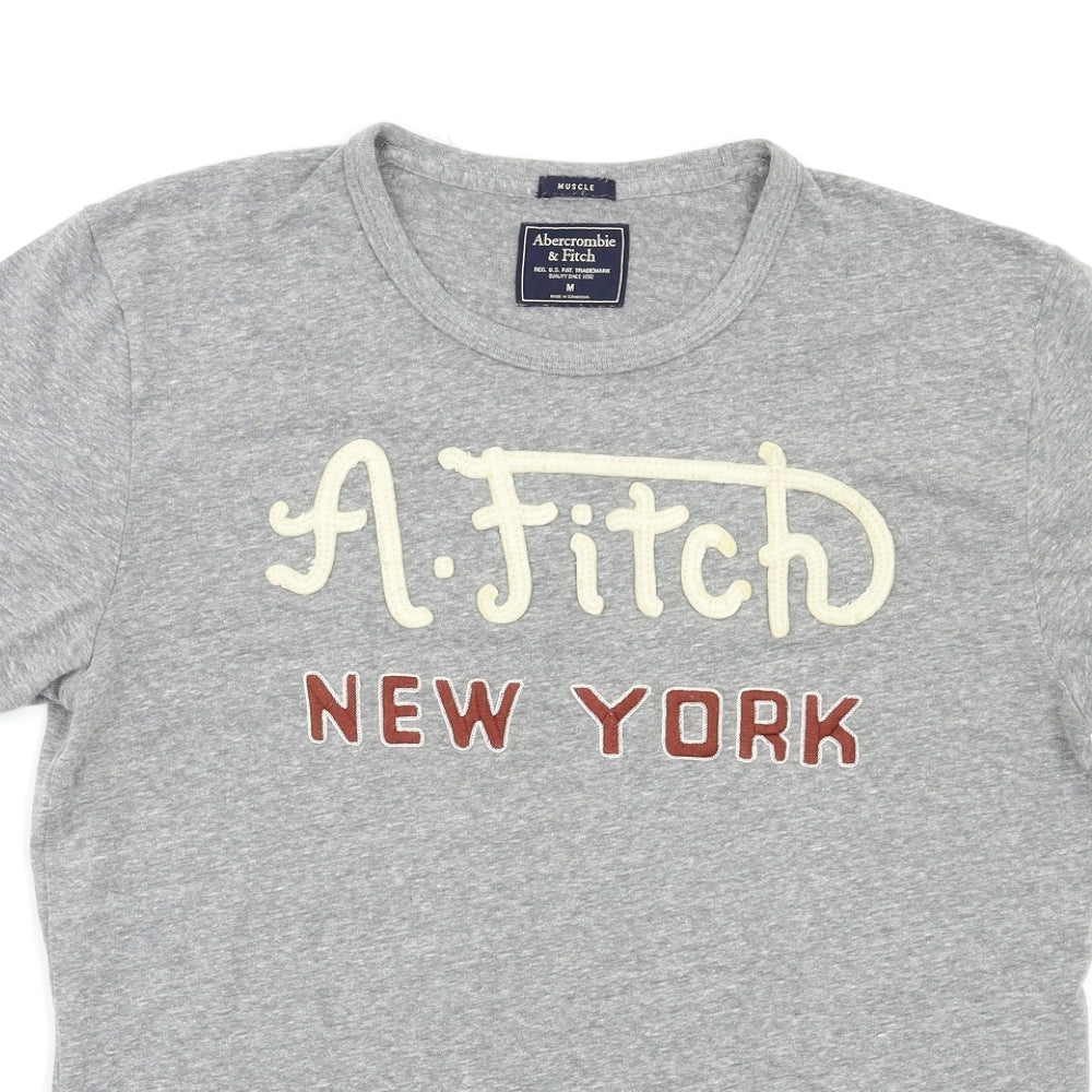 Abercrombie & Fitch Mens Grey    T-Shirt Size M