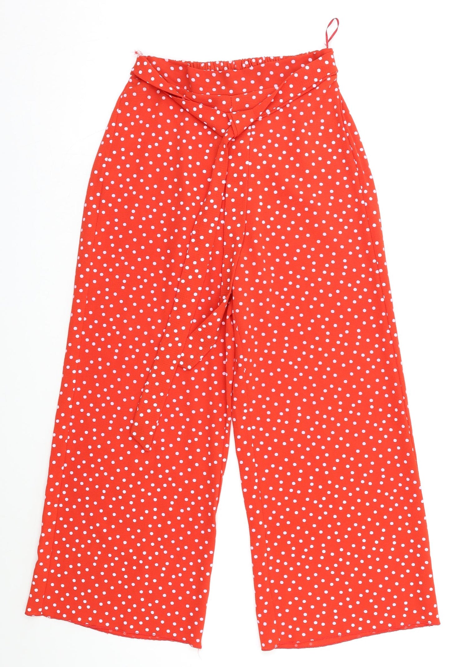 Quiz Womens Red Polka Dot  Trousers  Size S L20 in