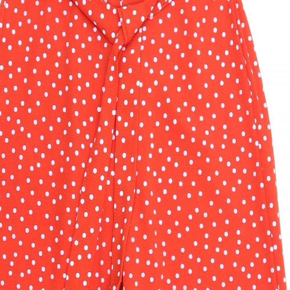 Quiz Womens Red Polka Dot  Trousers  Size S L20 in