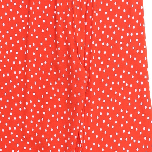 Quiz Womens Red Polka Dot  Trousers  Size S L20 in