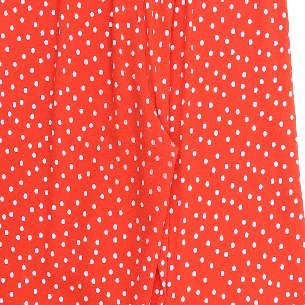 Quiz Womens Red Polka Dot  Trousers  Size S L20 in