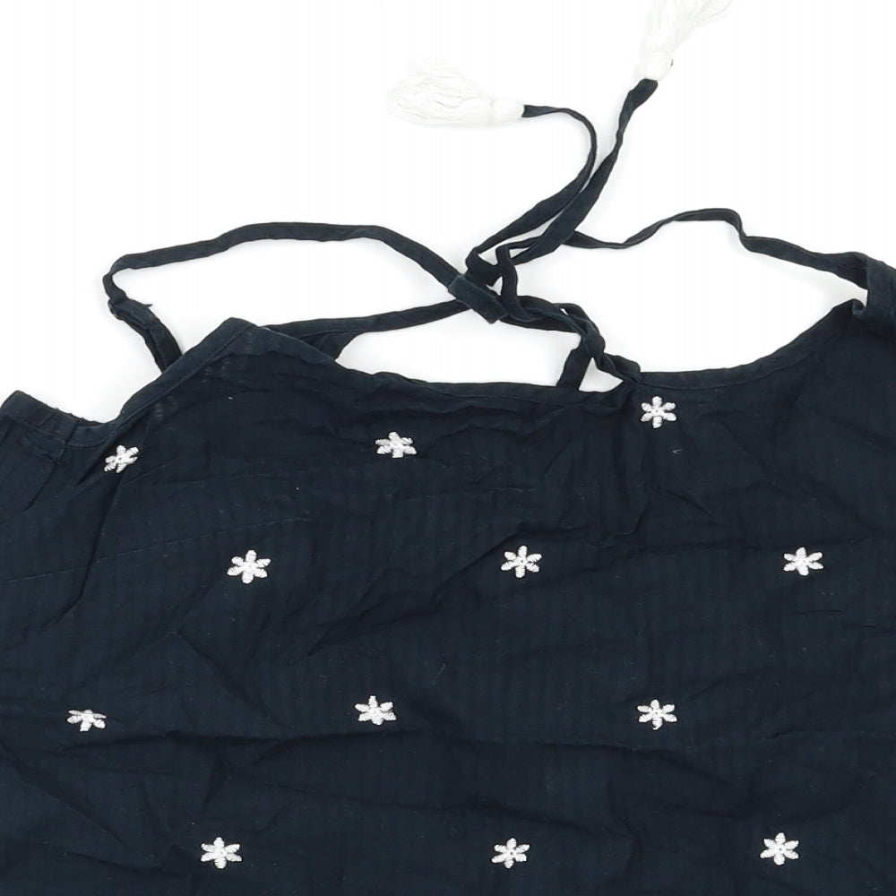 Preworn Womens Black   Camisole Blouse Size S  - Embroidered