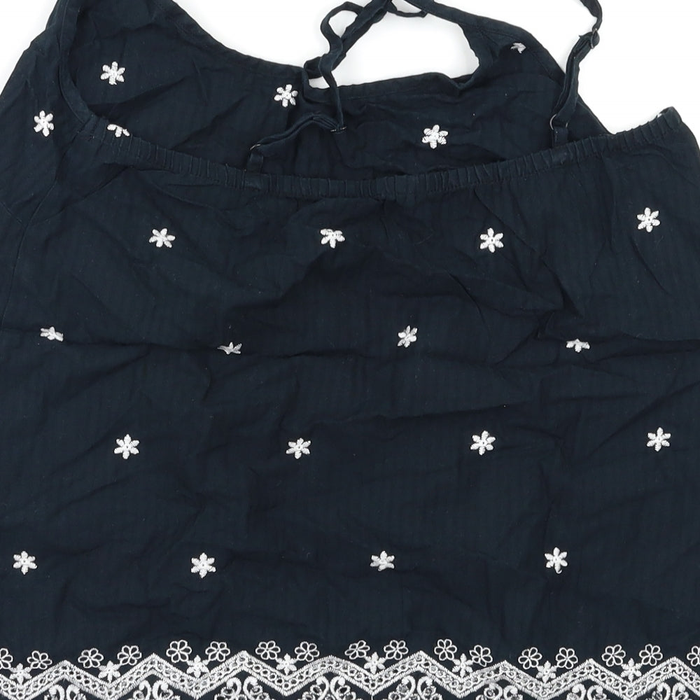Preworn Womens Black   Camisole Blouse Size S  - Embroidered