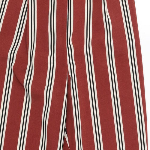 Primark Womens Brown Striped  Jogger Trousers Size 10 L26.5 in