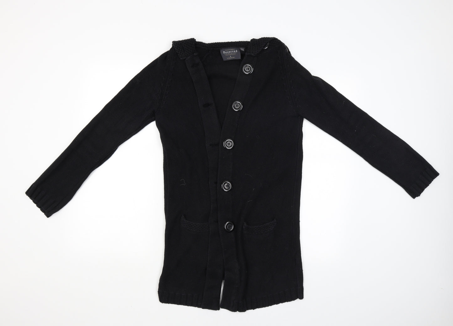 RESERVED Womens Black   Cardigan Jumper Size L