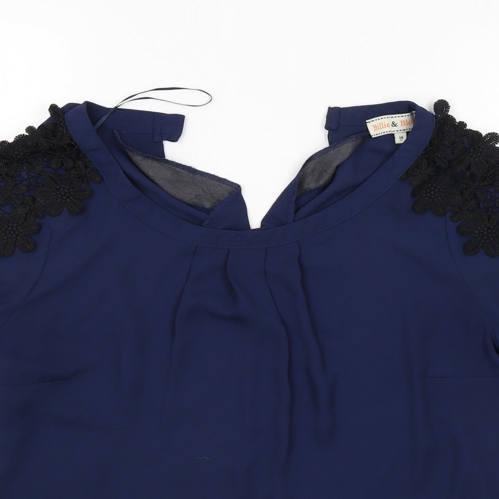 Billie and Blossom Womens Blue   Basic Blouse Size 14