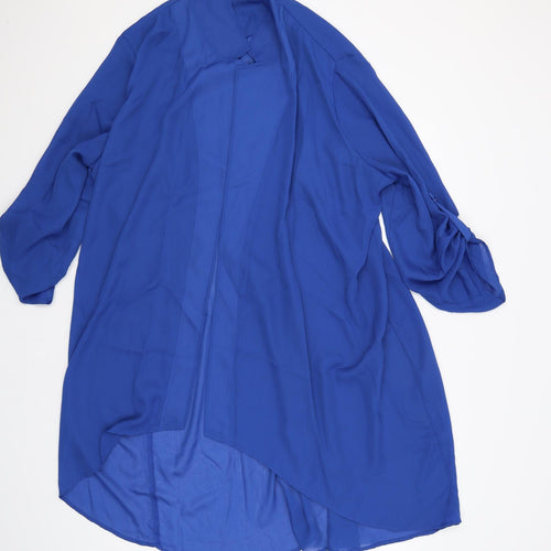 Chelsea Muse Womens Blue   Basic Blouse Size 3XL