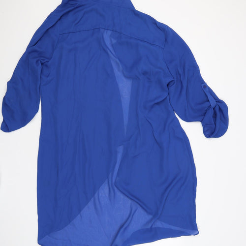 Chelsea Muse Womens Blue   Basic Blouse Size 3XL