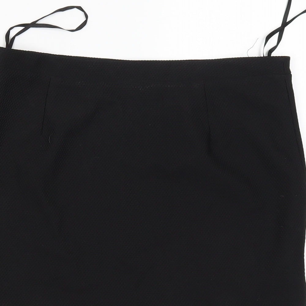 Lely Wood Womens Black   Cropped Blouse Size S  - studded