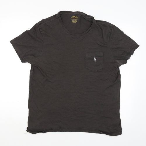 Ralph Lauren Mens Brown    T-Shirt Size L