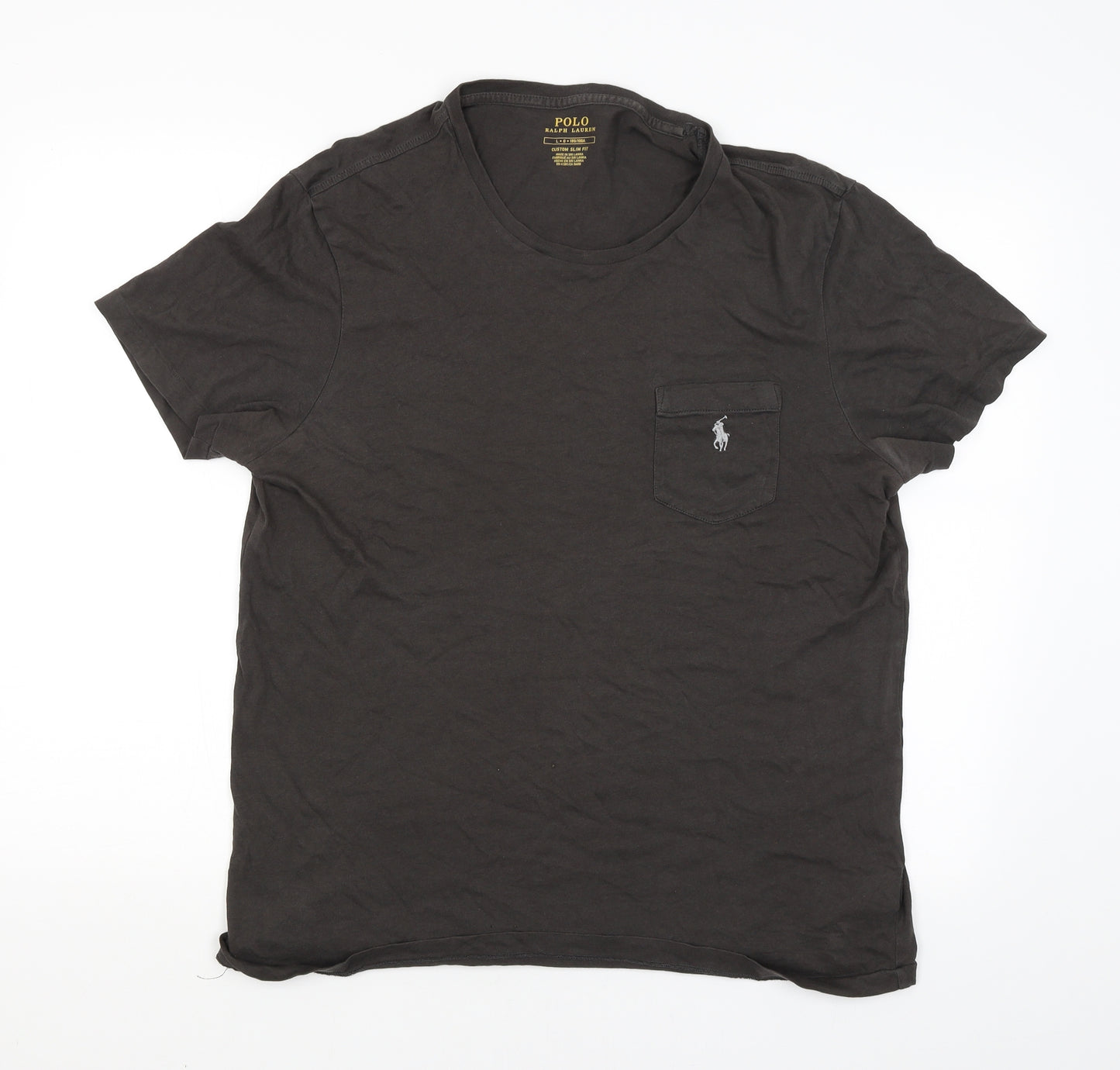 Ralph Lauren Mens Brown    T-Shirt Size L