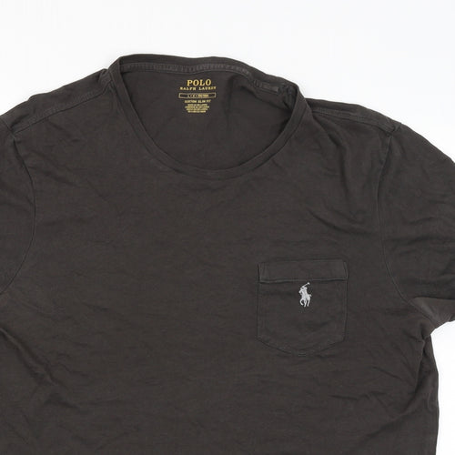 Ralph Lauren Mens Brown    T-Shirt Size L