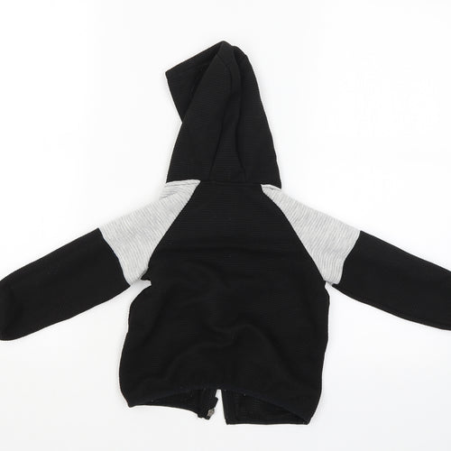 Primark Boys Black   Full Zip Hoodie Size 2-3 Years