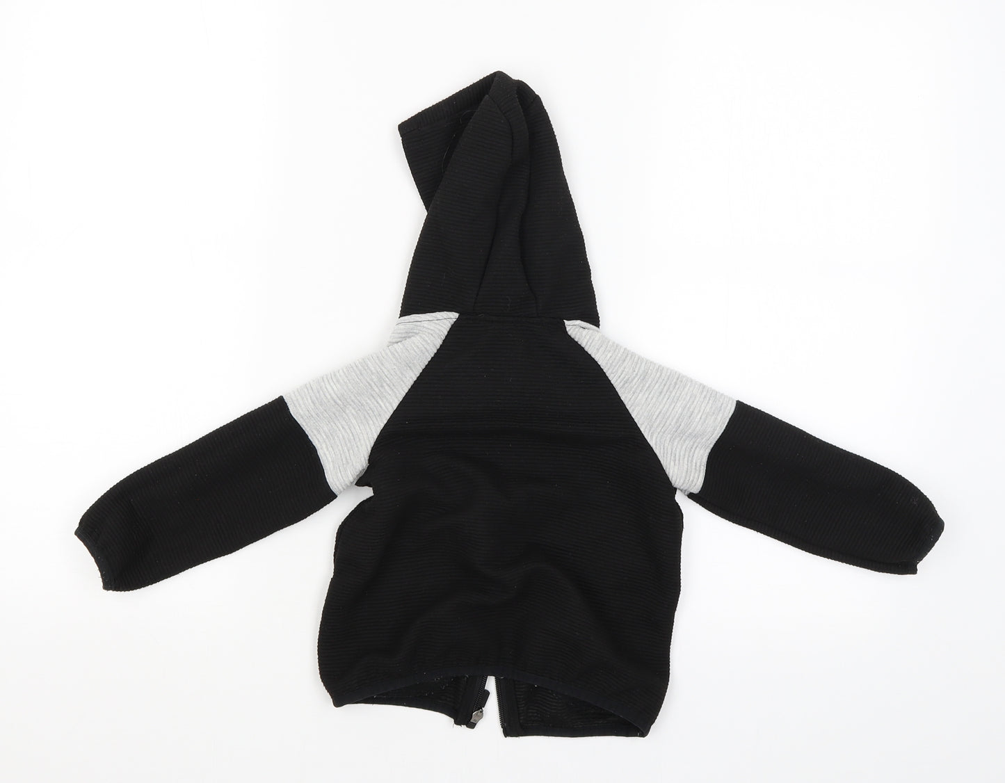 Primark Boys Black   Full Zip Hoodie Size 2-3 Years