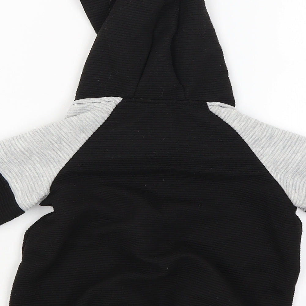 Primark Boys Black   Full Zip Hoodie Size 2-3 Years